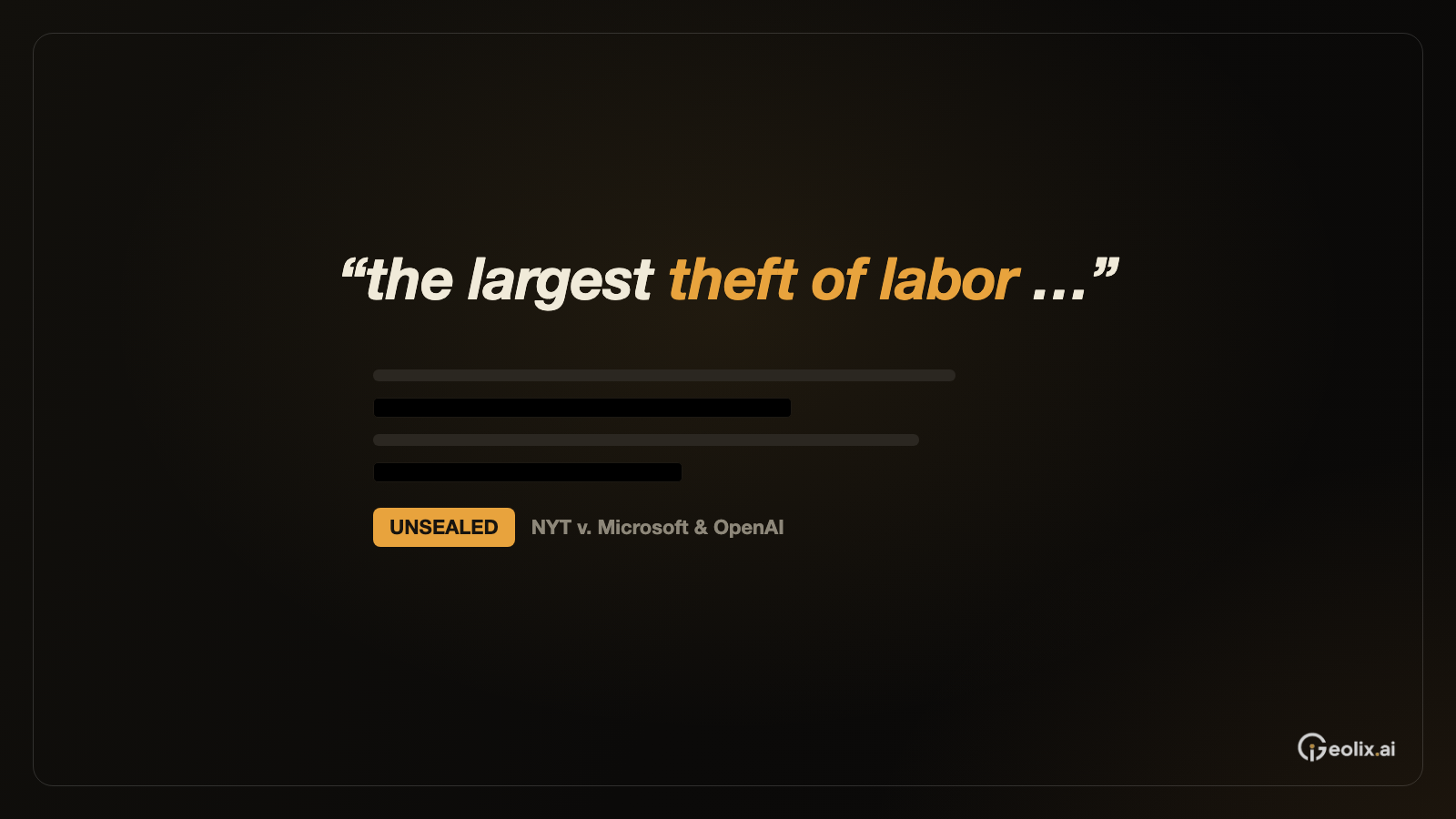 Microsoft Executive Called AI Scraping 'the Largest Theft of Labor in Human History,' Unsealed Filings Show