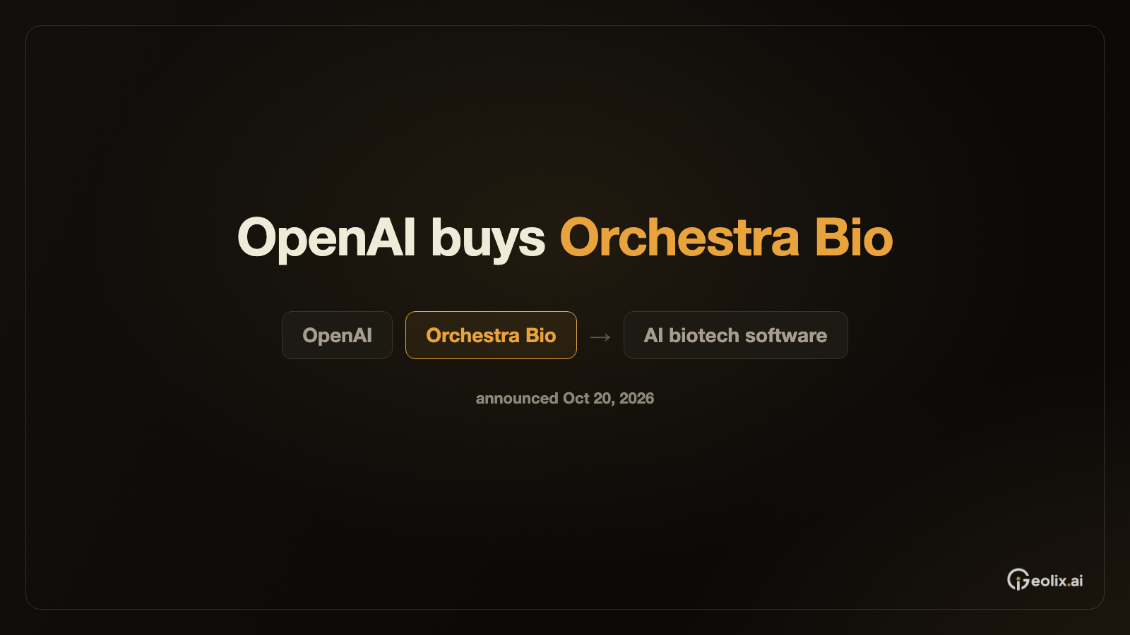 OpenAI Adds Orchestra Bio
