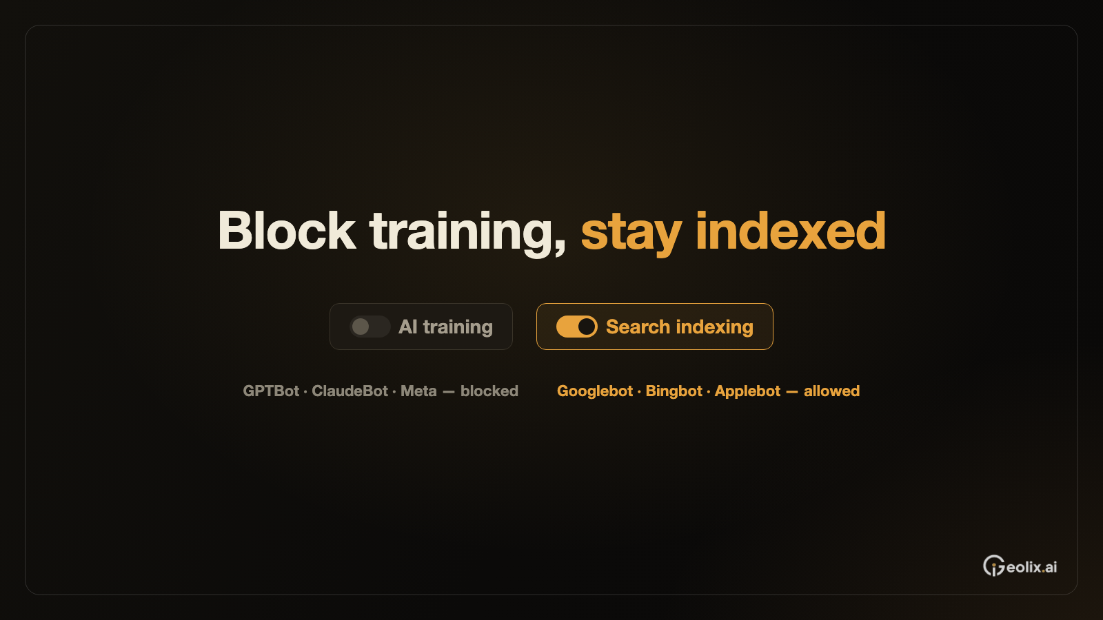 Cloudflare 允许网站拒绝 AI 训练,同时保留 Googlebot 抓取