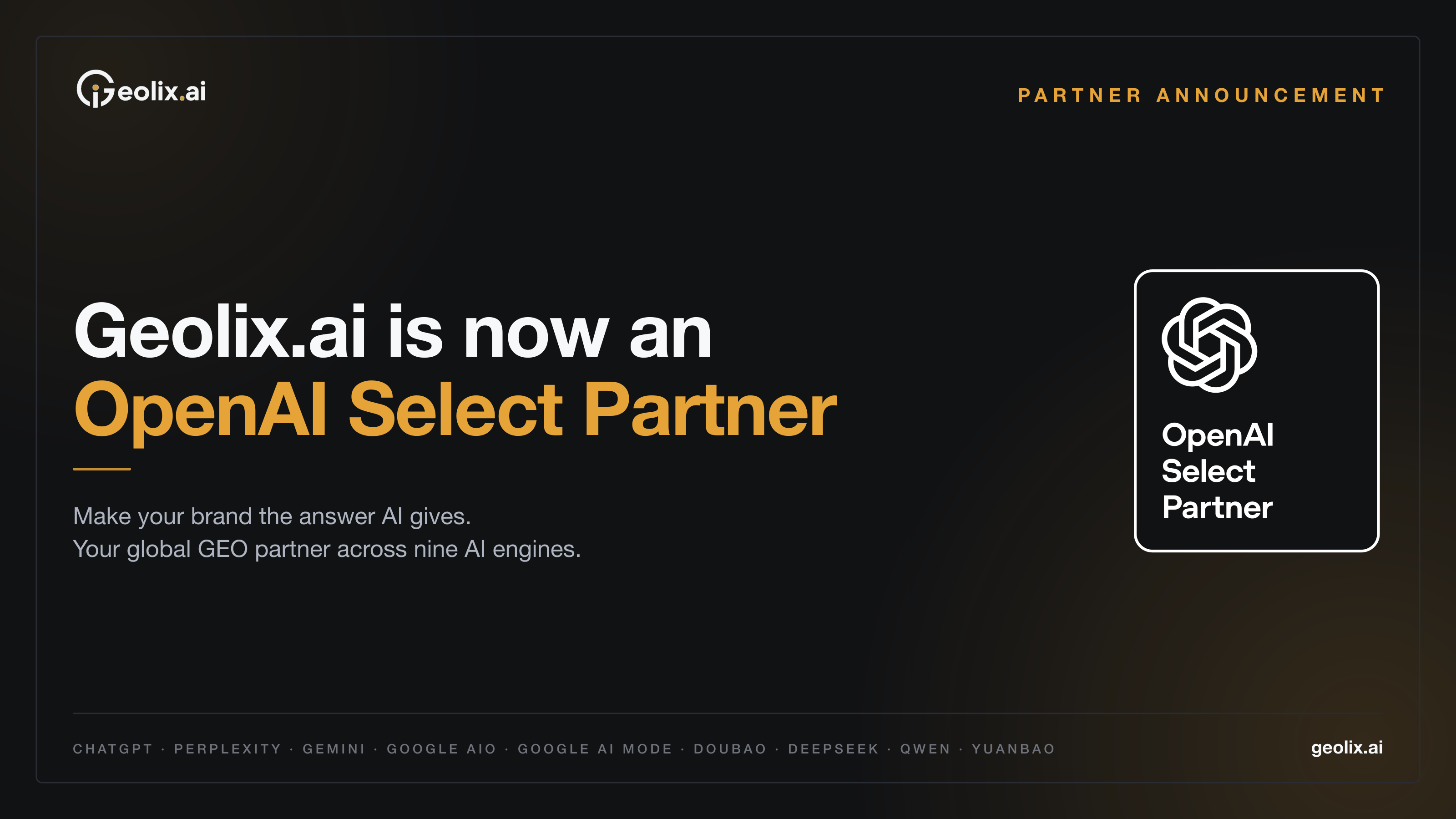 Geolix.ai Named an OpenAI Select Partner